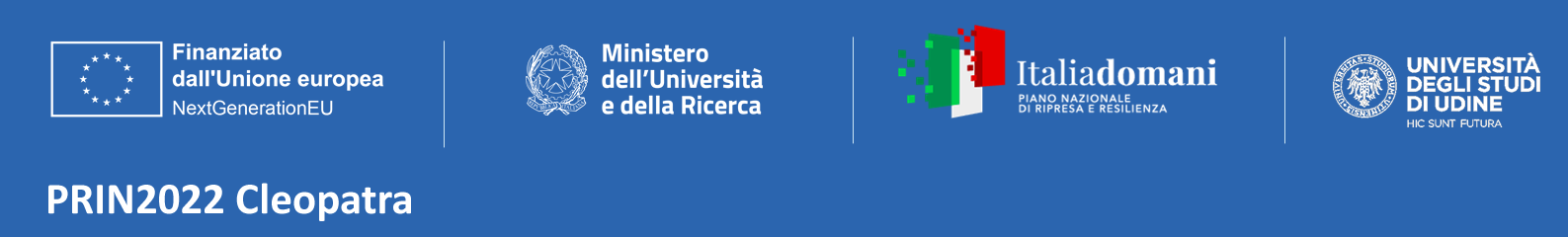 Logo PRIN2022Cleopatra - Univerità degli Studi di Udine